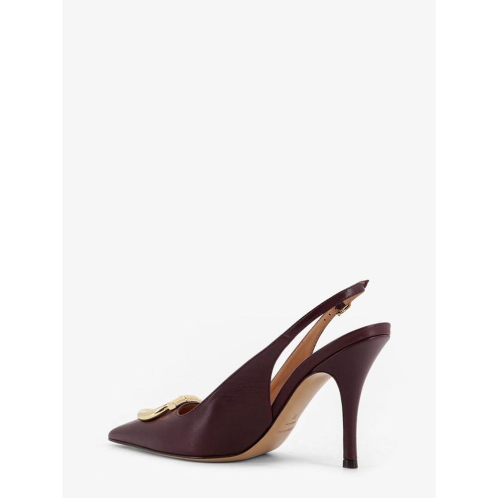 Ferragamo Women Sara 95 Leather Slingback Pumps - Picture 3 of 4